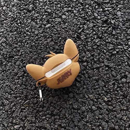 Image of Meyaar Silicone Case for Apple Airpods Pro 3 (2025) Cute Design for Airpods Pro 3 with Keychain Shockproof Protective Case Cover (Jerry (Brown))