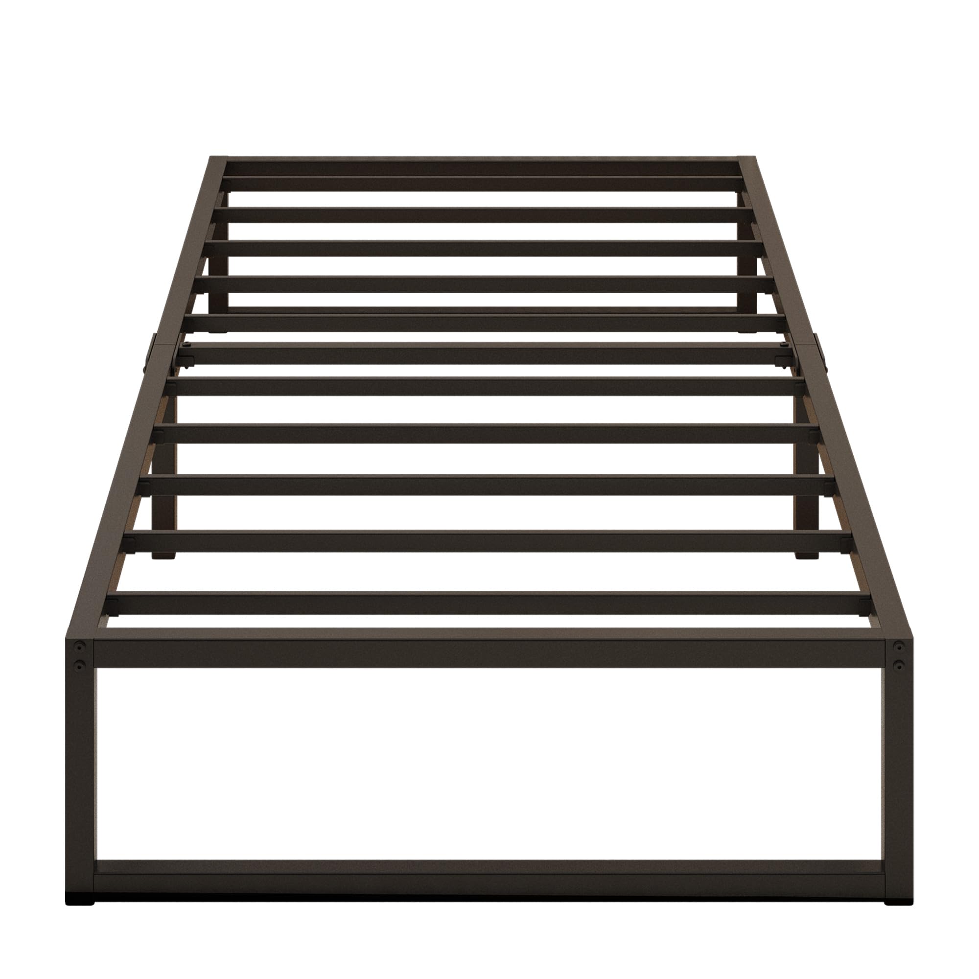 Yicensen Struttura Letto Singola 80x190 cm, Struttura Letto in Metallo, Supporto Solido, Facile da Montare, Design Silenzioso, Stile Moderno e Minimalista, Altezza 36 cm, Nero
