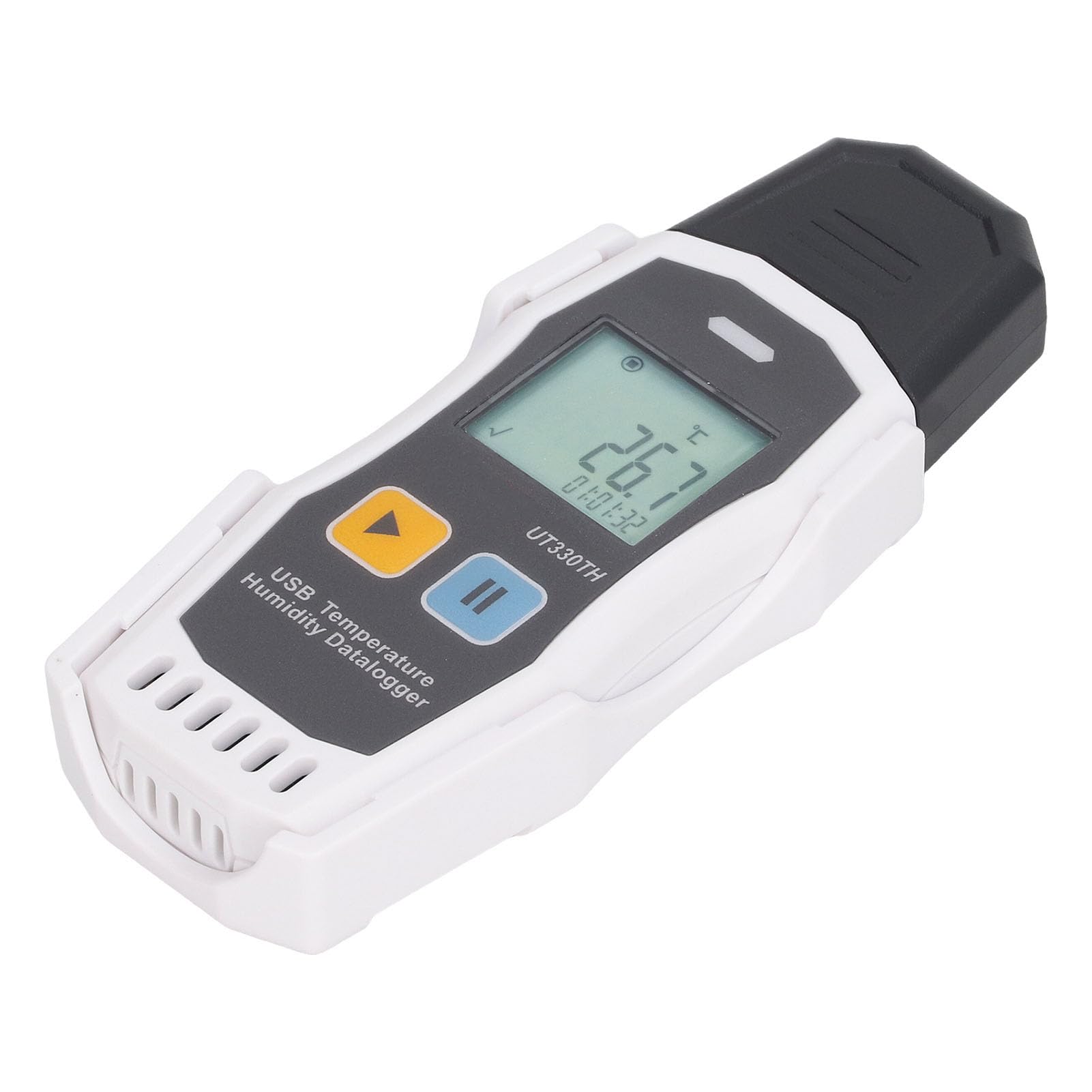 Changor Probador de Temperatura de Alta Precisión, Medidor de Humedad, Registrador de Datos para Laboratorios e Invernaderos, Diseño Impermeable ABS