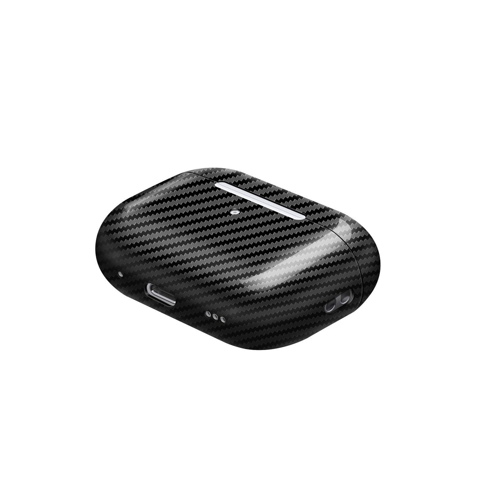 Custodia protettiva sottile in carbonio per auricolari wireless, compatibile con ricarica wireless e resistente ai graffi