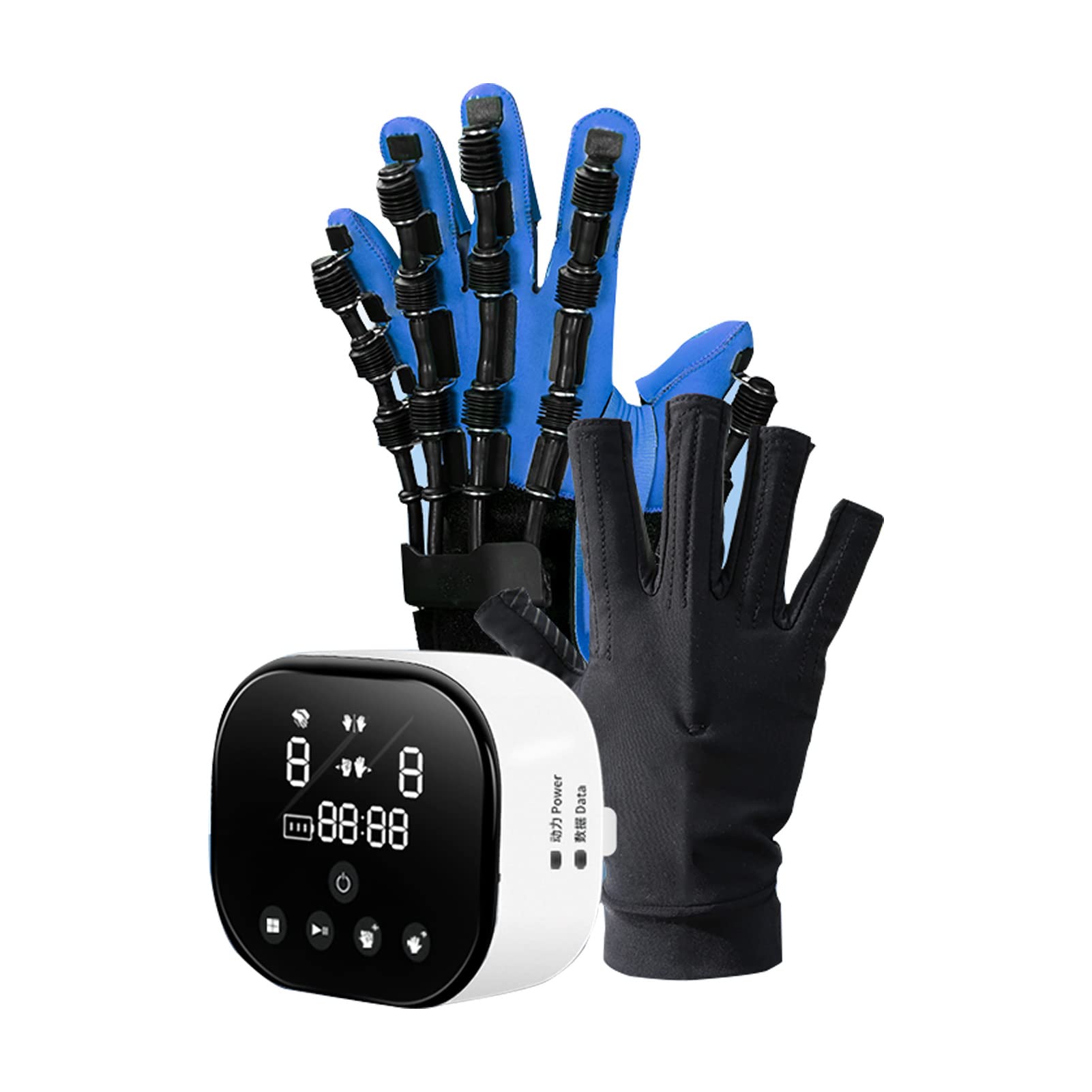 ZZBB Finger Training Rehab Orthoses Rehabilitation Robot Glove Stroke Hand Splint Assistive Gloves Training Equipment,Right,M