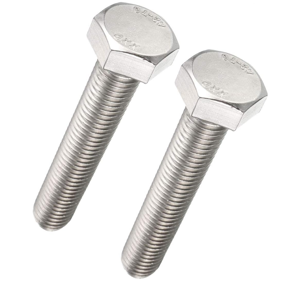 TA-VIGOR M14 x 80mm Hex Bolts, 304 Stainless Steel Fully Threaded M14 Hex Bolt Screws for Machinery Construction Furniture Repair 2 Pcs