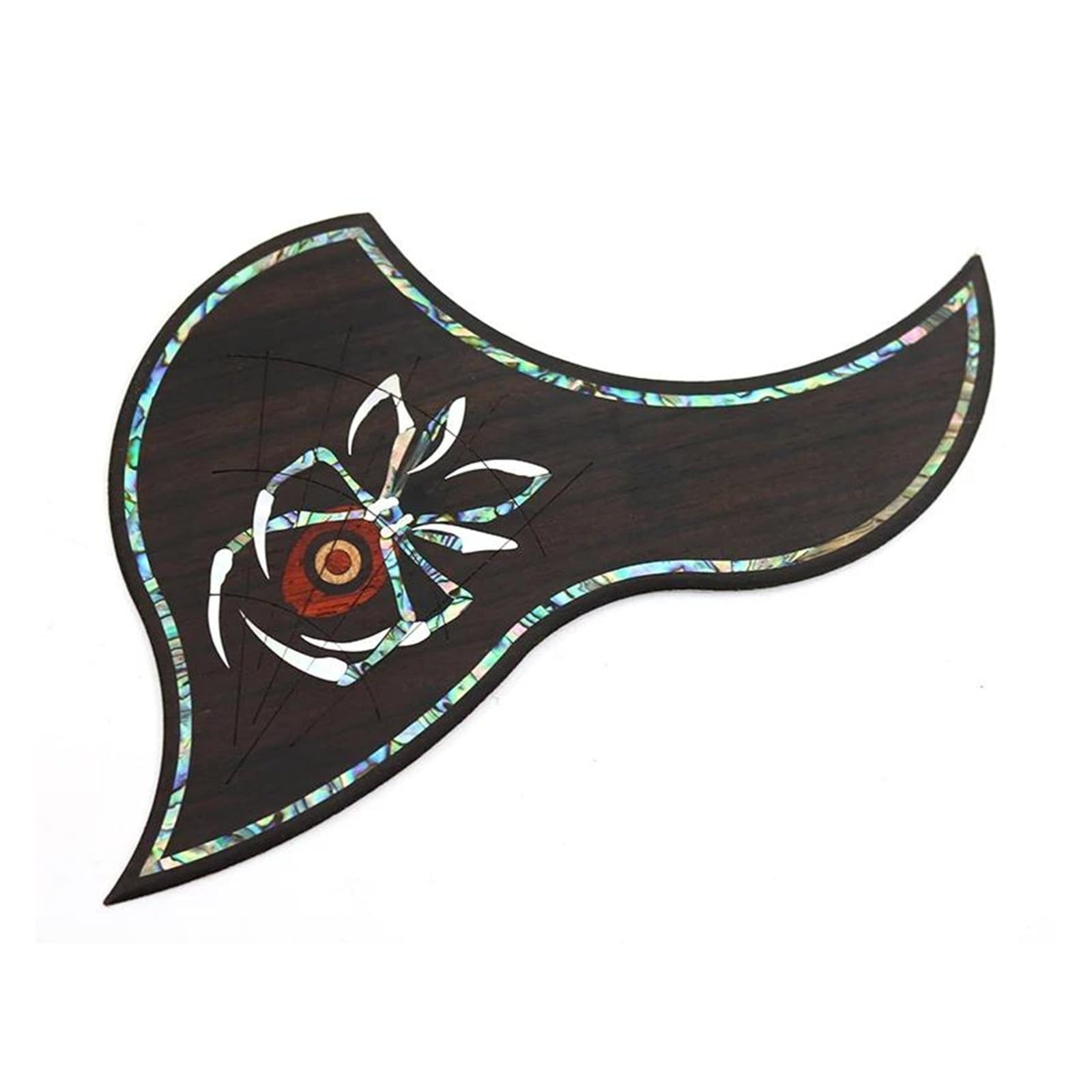Golpeador para Guitarra Acústica Guitarra Acústica Folk, Palisandro Con Incrustaciones De Concha, Golpeador, Pegatina Autoadhesiva Para Protector De Púas