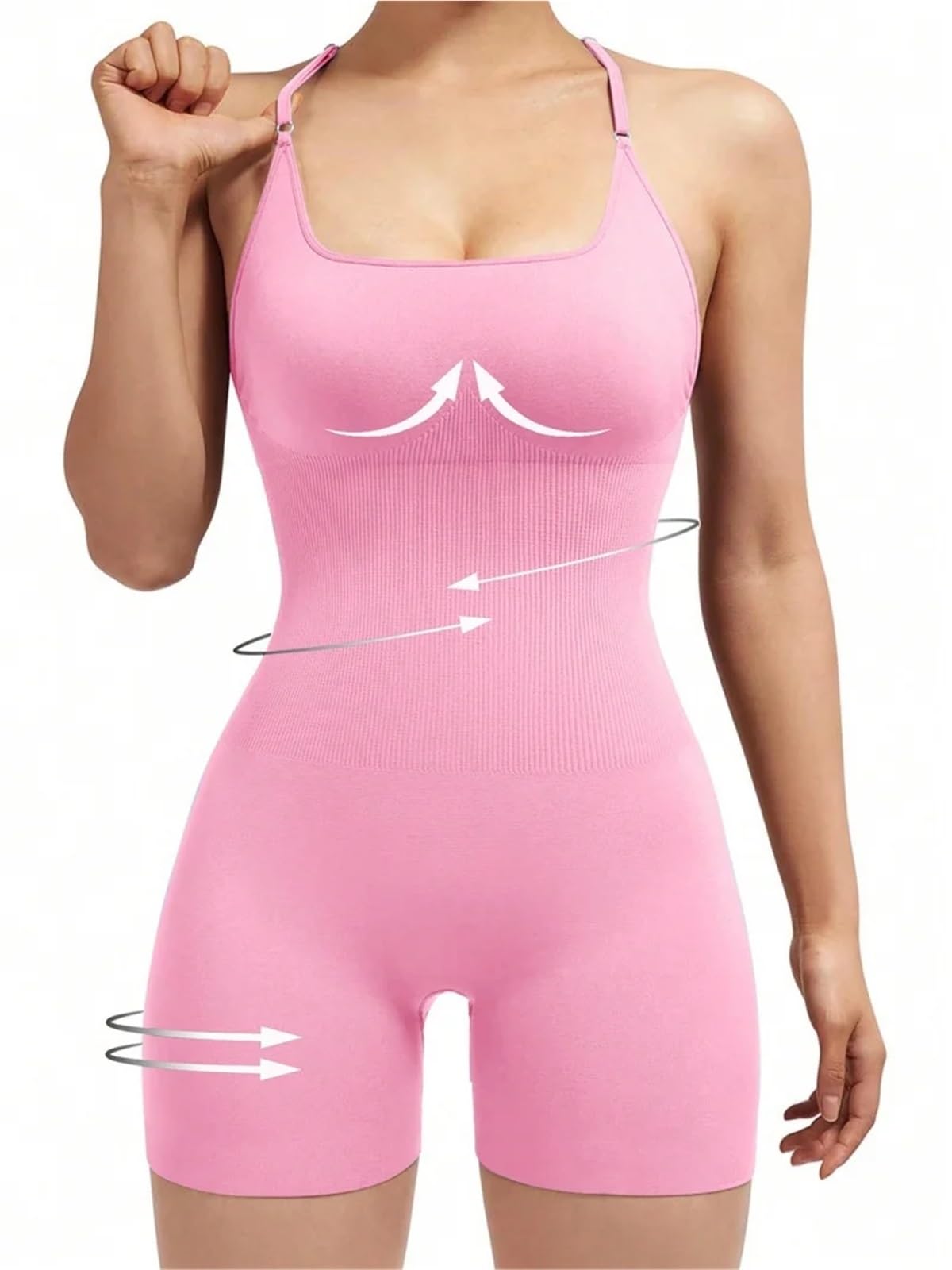Mono de Yoga Mono Deportivo Sexy for Mujer, Mono Deportivo Ajustable Cruzado, Traje de Yoga for Correr, Pantalones Cortos con Espalda Descubierta, Conjunto de Mameluco(Blue,S)