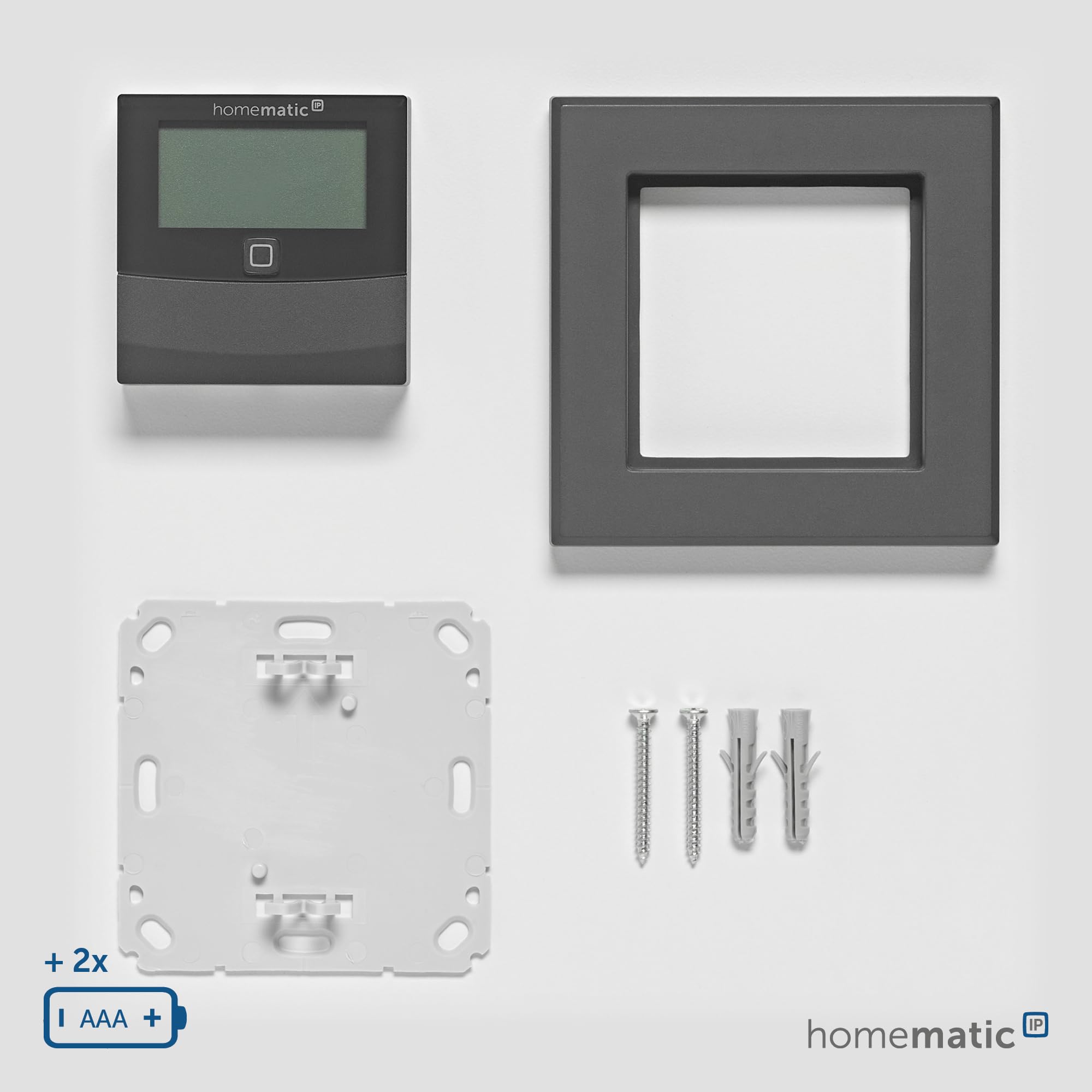 Homematic IP Temperatuur- en luchtvochtigheidssensor met display – binnen, antraciet, draadloze temperatuursensor, voor radiatorthermostaaten en vloerverwarmingsregelaaren, werkt met Alexa, 160551A0 Homematic IP Temperatuur- en luchtvochtigheidssensor met display – binnen, antraciet, draadloze temperatuursensor, voor radiatorthermostaaten en vloerverwarmingsregelaaren, werkt met Alexa, 160551A0