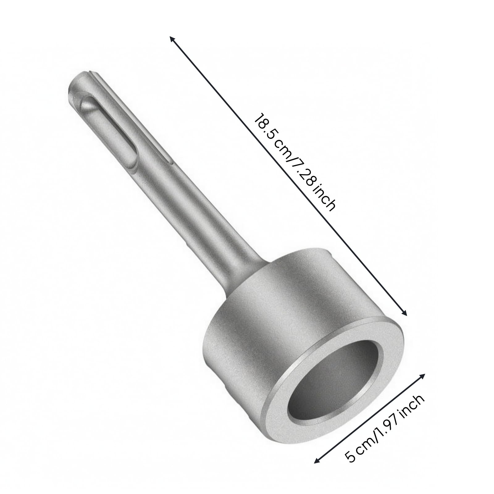 Ronyme Adaptador Martillo para Hincar Tierra con Vástago Redondo Acero al Carbono para Instalaciones Eléctricas y Trabajos a Tierra Acuado para Taladros Rotativos y Uso Profesional, 21MM