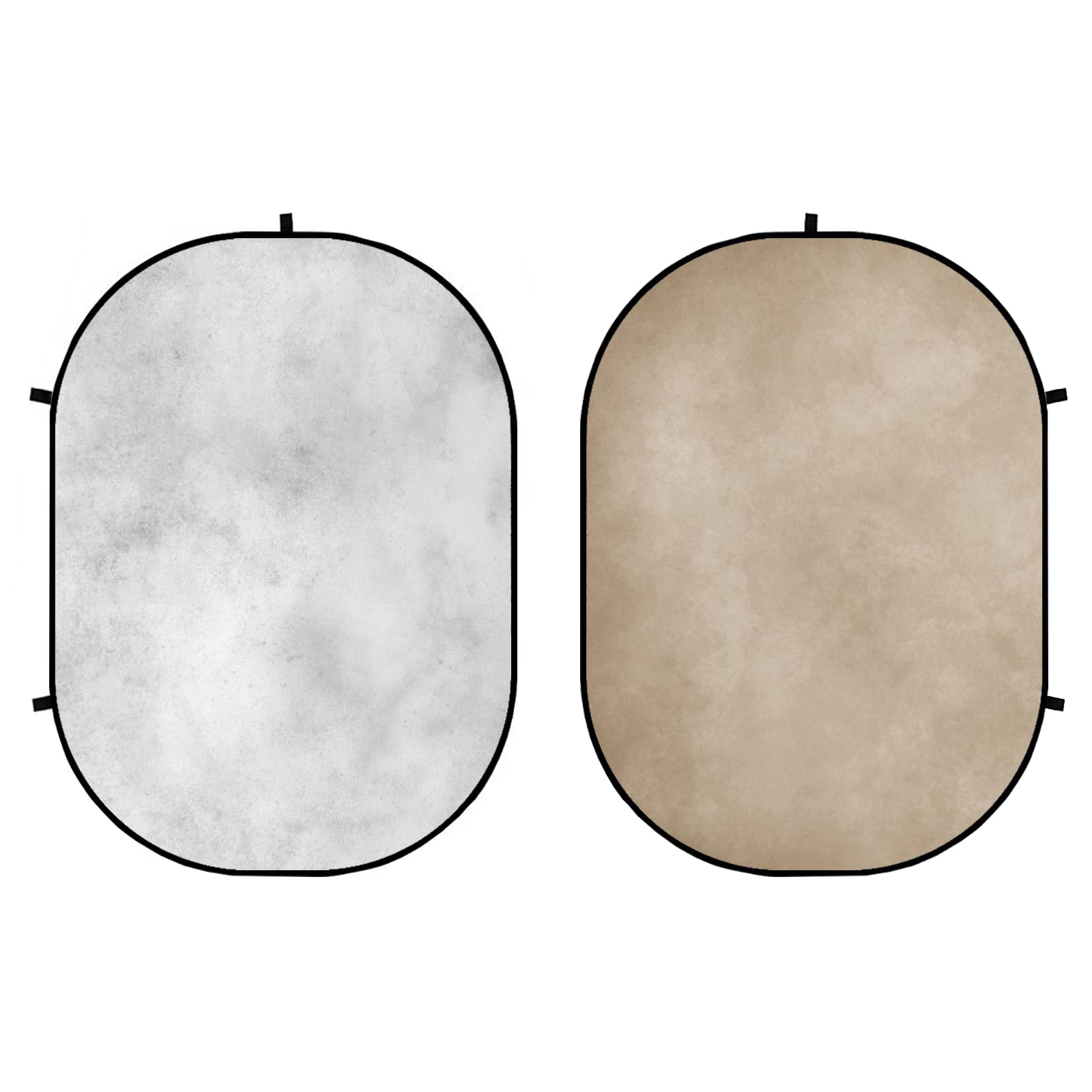 Kate 1,5x2m Beige/Grigio Fondale pieghevole pop up Backdrop pieghevole per riunione online Ritratto Fotografia Studio Photo Props