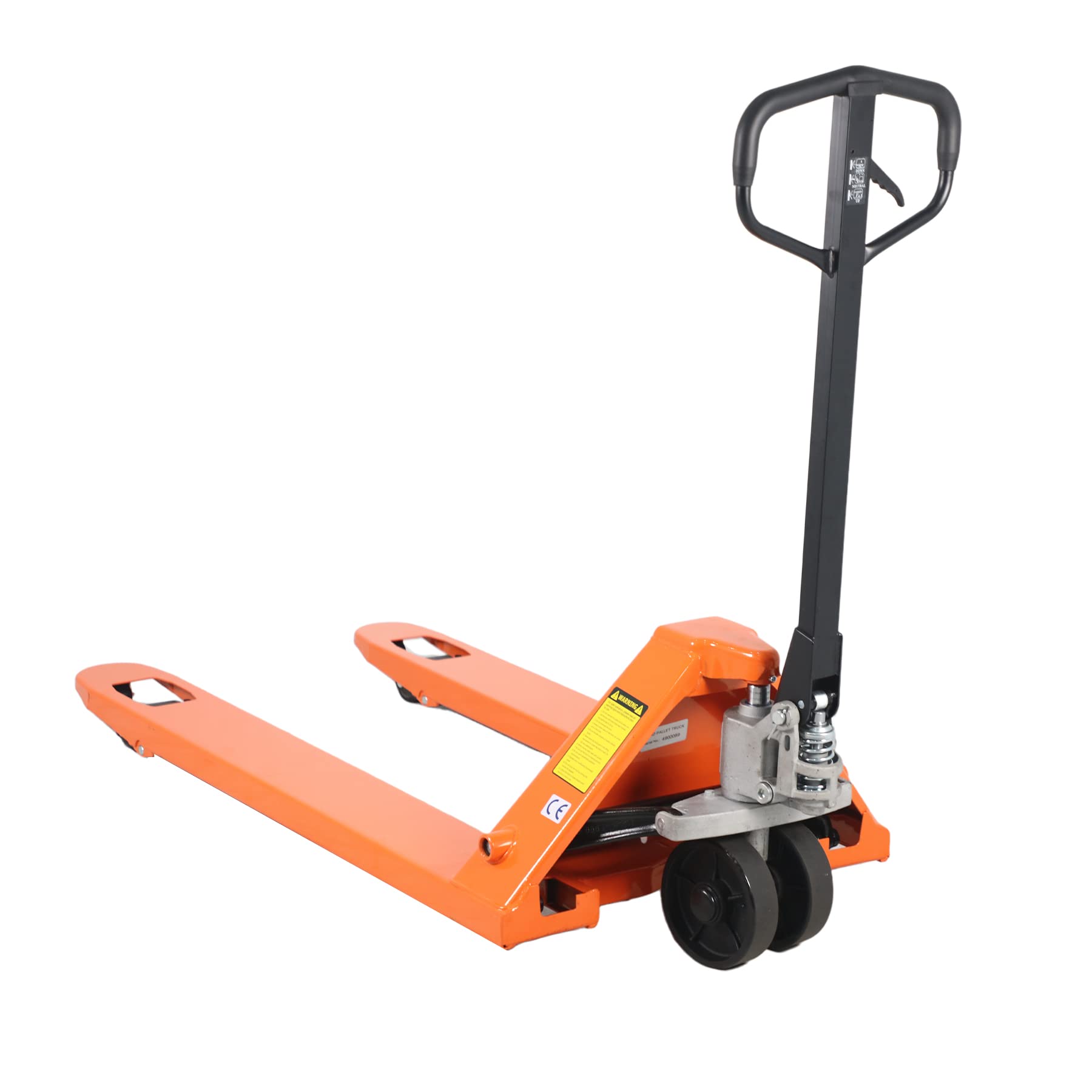 Tory Carrier Pallet Jack Hand Truck Manual Pallet Jacks 5500-Lb. Capacity, 27 x 48 Forks Standard Duty, Rubber Handle, PU Wheels