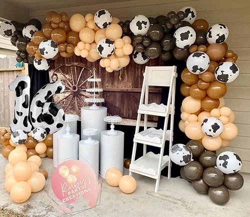 Miniatura 4 de Decoraciones de Cumpleaños con Globos de Números con Estampado de Vaca, globos de 40 pulgadas del número 0-9 (cero-nueve), globo de vaca para