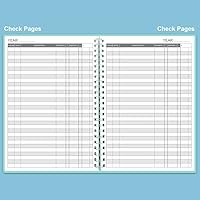 Vista 2 de Registro de cheques - Libros de registro A5 con registros de cheques y transacciones, libro de registro de cuentas de cheques para personal