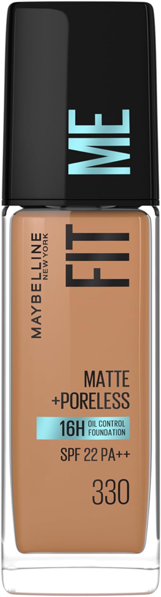Maybelline New York Fit Me Matte + Poreless Liquid Foundation, 330 Toffee | Matte Foundation | Oil Control Foundation | Foundation With SPF, 30 ml