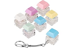6-Piece Clicky and Silent Keyboard Fidget Toy Keychain