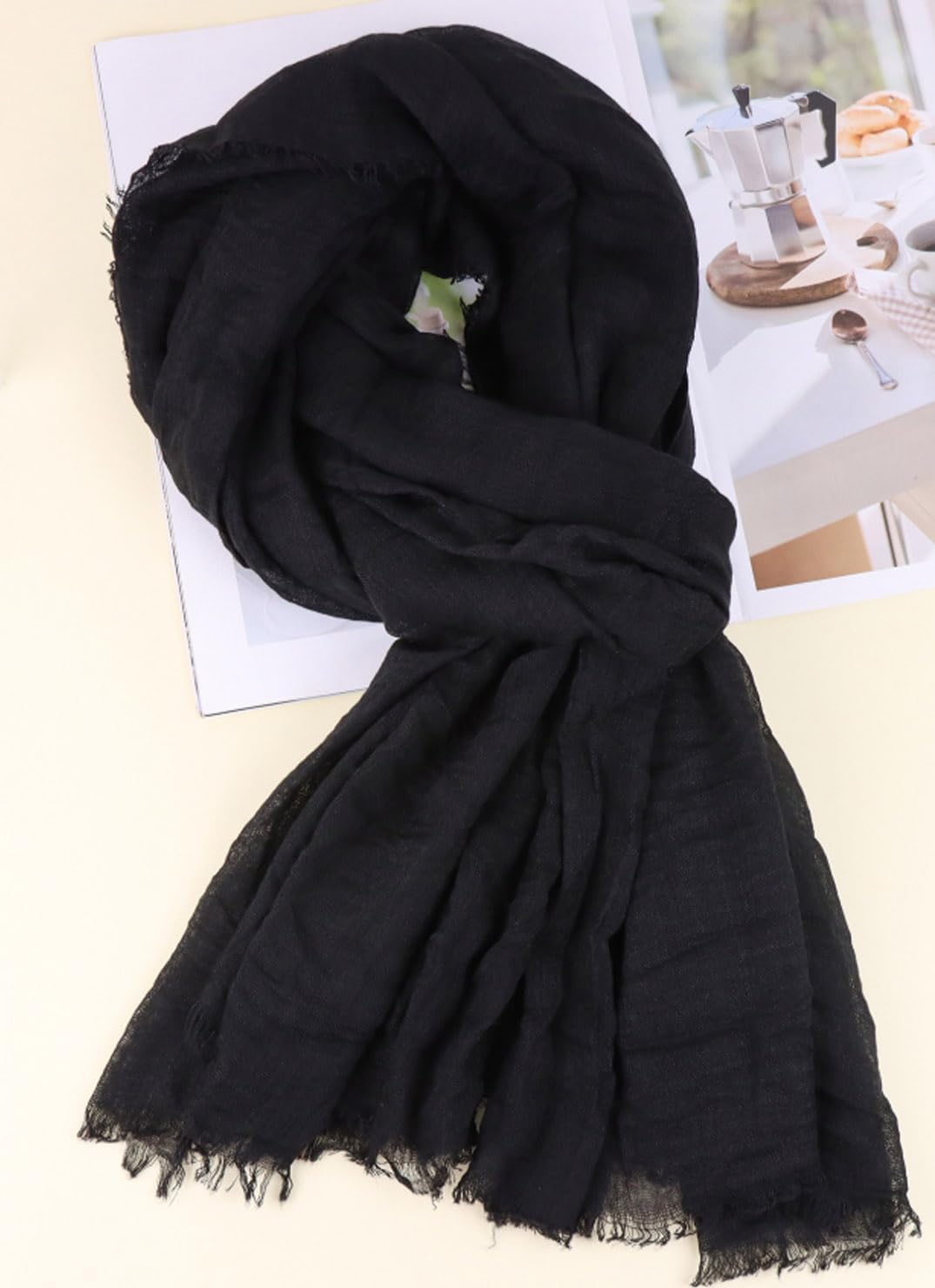 Adult Medieval Renaissance Hooded Shawl Scarf Cape Cowl Vintage Goth Costume Accessories - Image 6