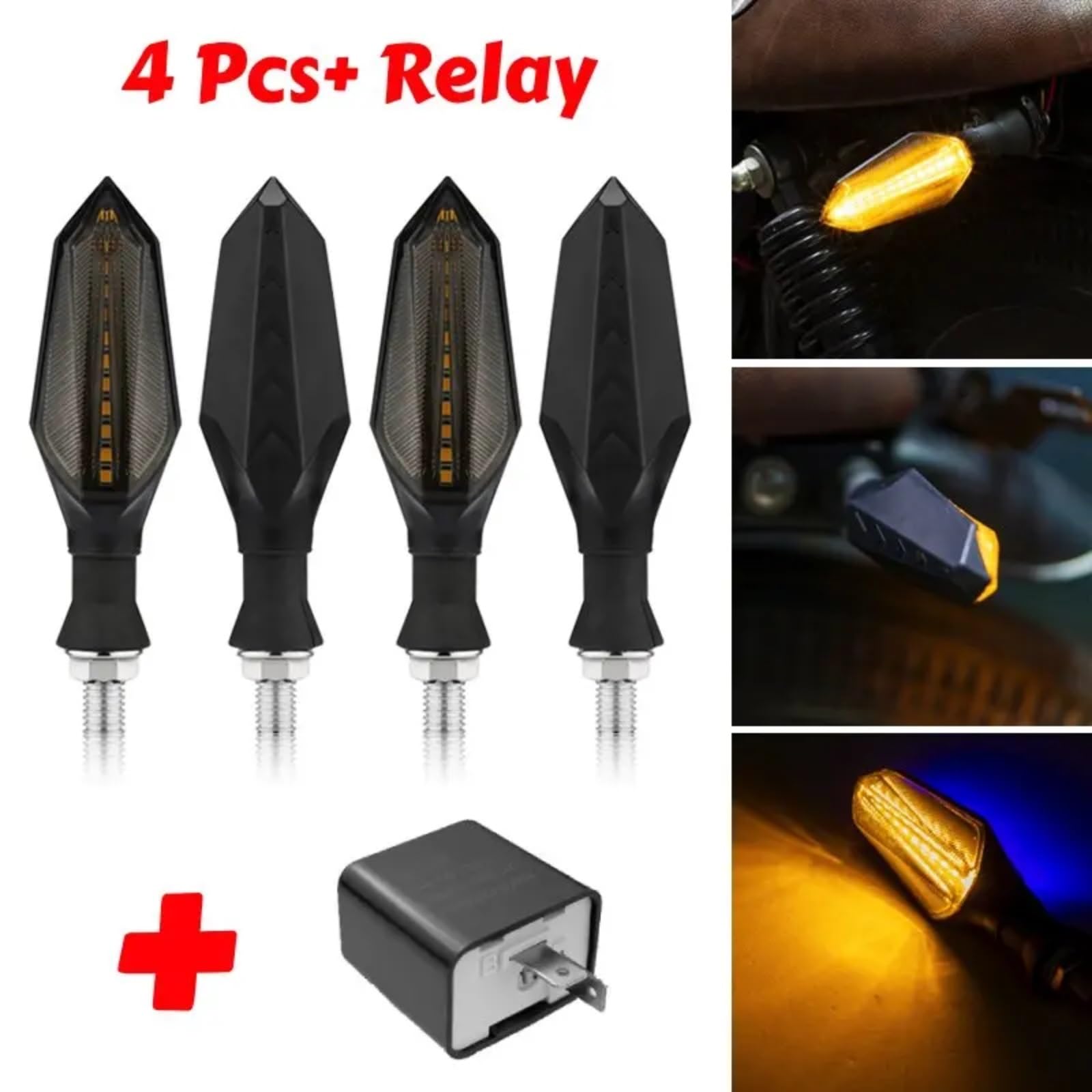 Compatibile Con MV Per Agusta Per Brutale 675 920 990R 800RR Indicatore Di Direzione Ambrato Sinistro E Destro Lampada Lampeggiante Impermeabile(M)
