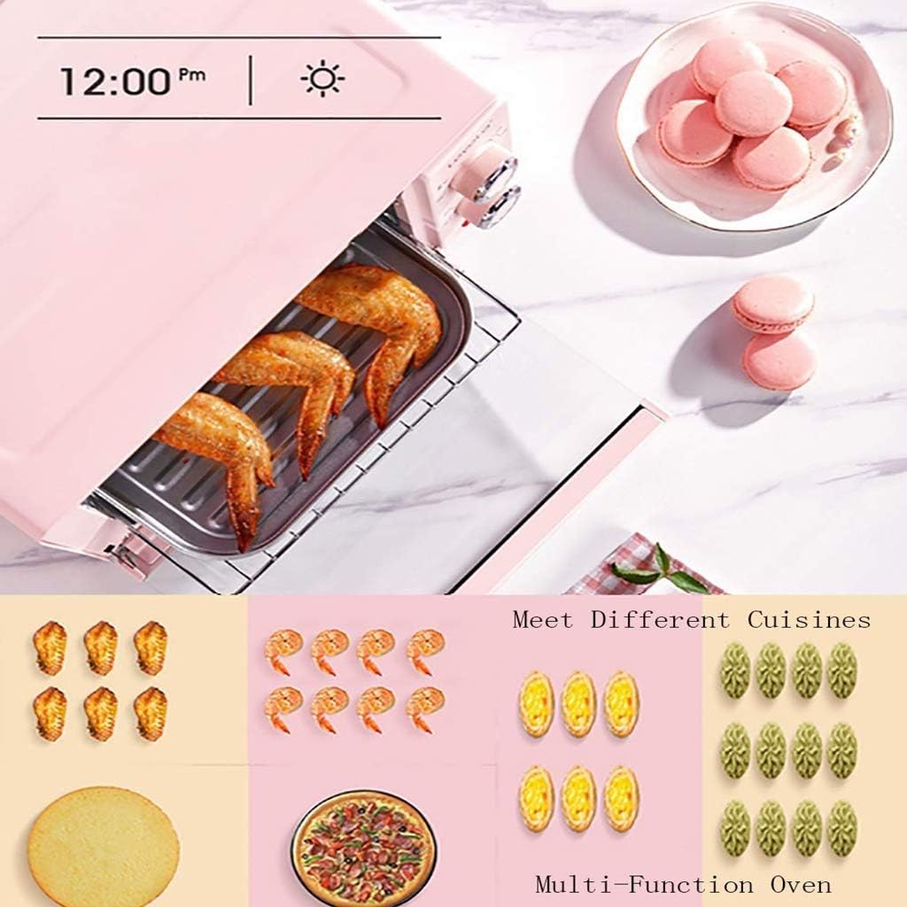 Electric Countertop Multifunction Convection Oven Digital Stainless Steel Compact Kitchen Rotisserie Toaster w/Baking Pan, Grill Rack Tray, Glass Door