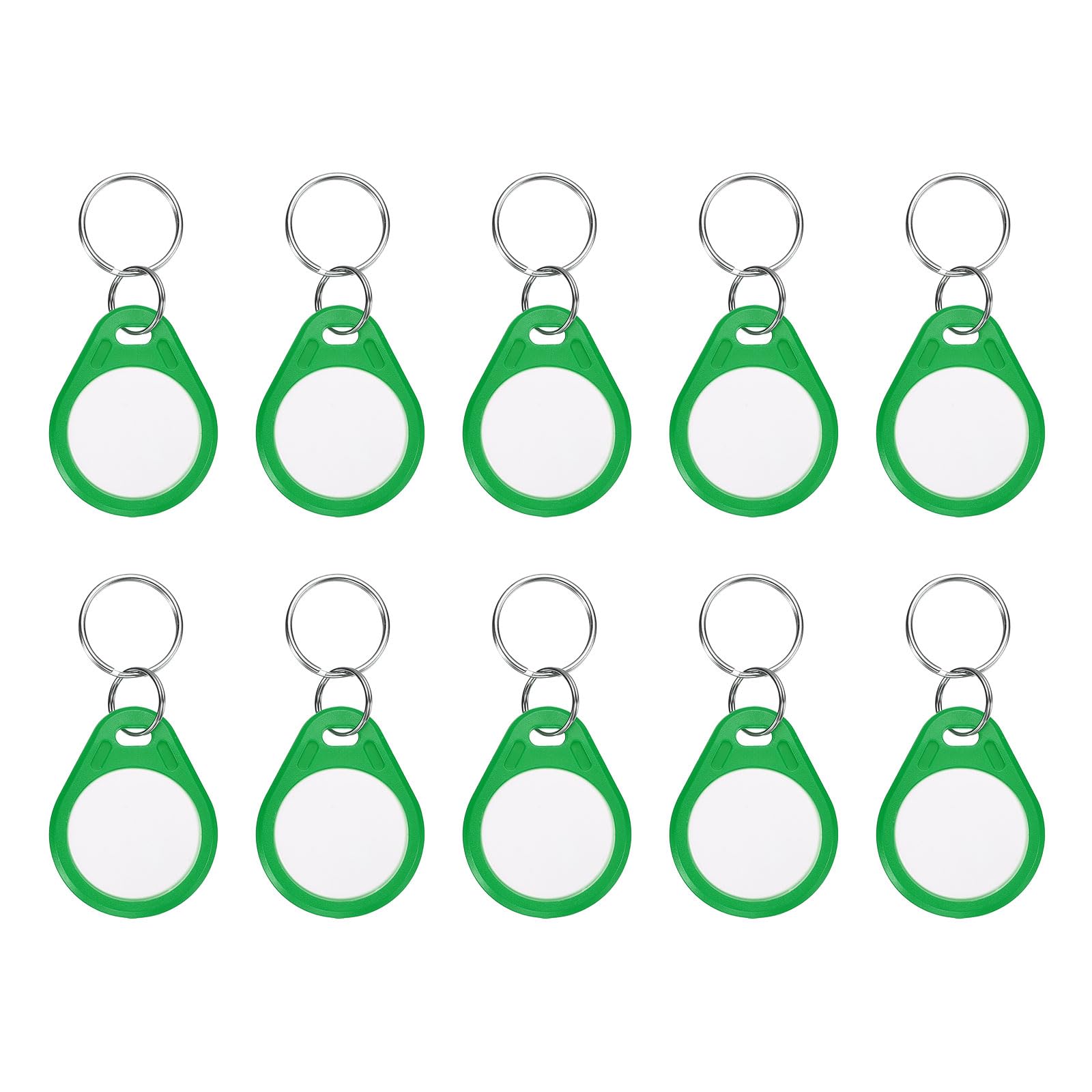 PATIKIL 10 Pcs 13.56MHz CUID Writable Rewritable Smart Key Fobs, Clone IC Key Fob Tags Blank Smart Card Keys Classic 1K for Entry Access Control System, Green