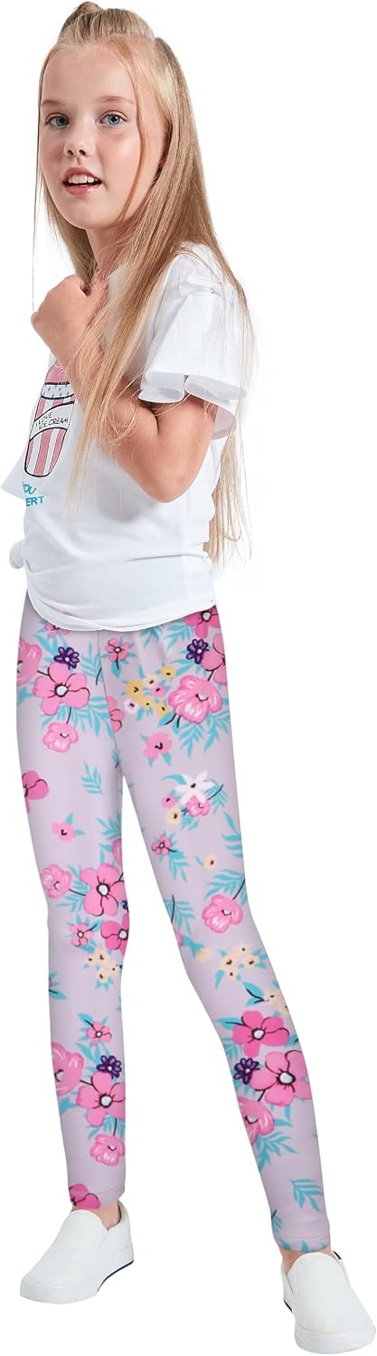 LUOUSE Multipack Cute Printed Girls Stretch Leggings Ankle Length 4-13 Years image 2