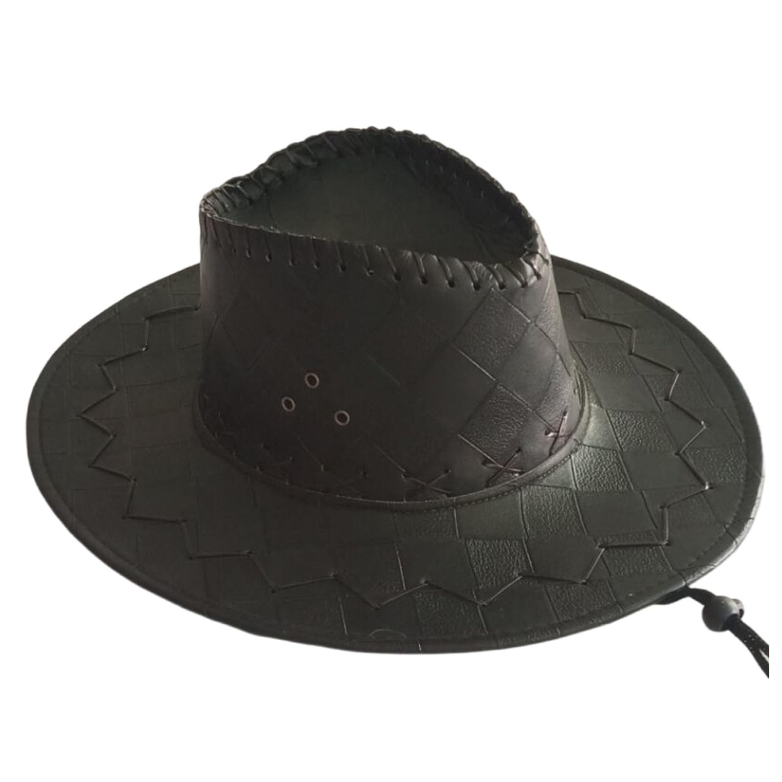 FIRSTXIU Western Cowboy Hat Wide Brimmed Fedoras Boyfriend Wide Brimmed Travel Outdoor Gatherings Cowboy Hat Kids Black