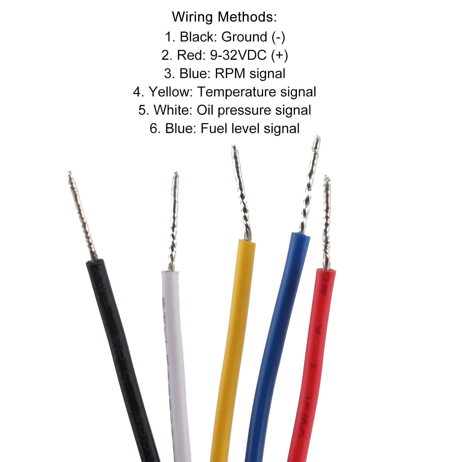 Tachymètre Numérique à Jauge de Tachymètre Jauge Multifonction 85mm RPM Temp Pression D'huile Compteur de Niveau de Carburant pour Moto Hors-bord de Voiture(Disque noir)