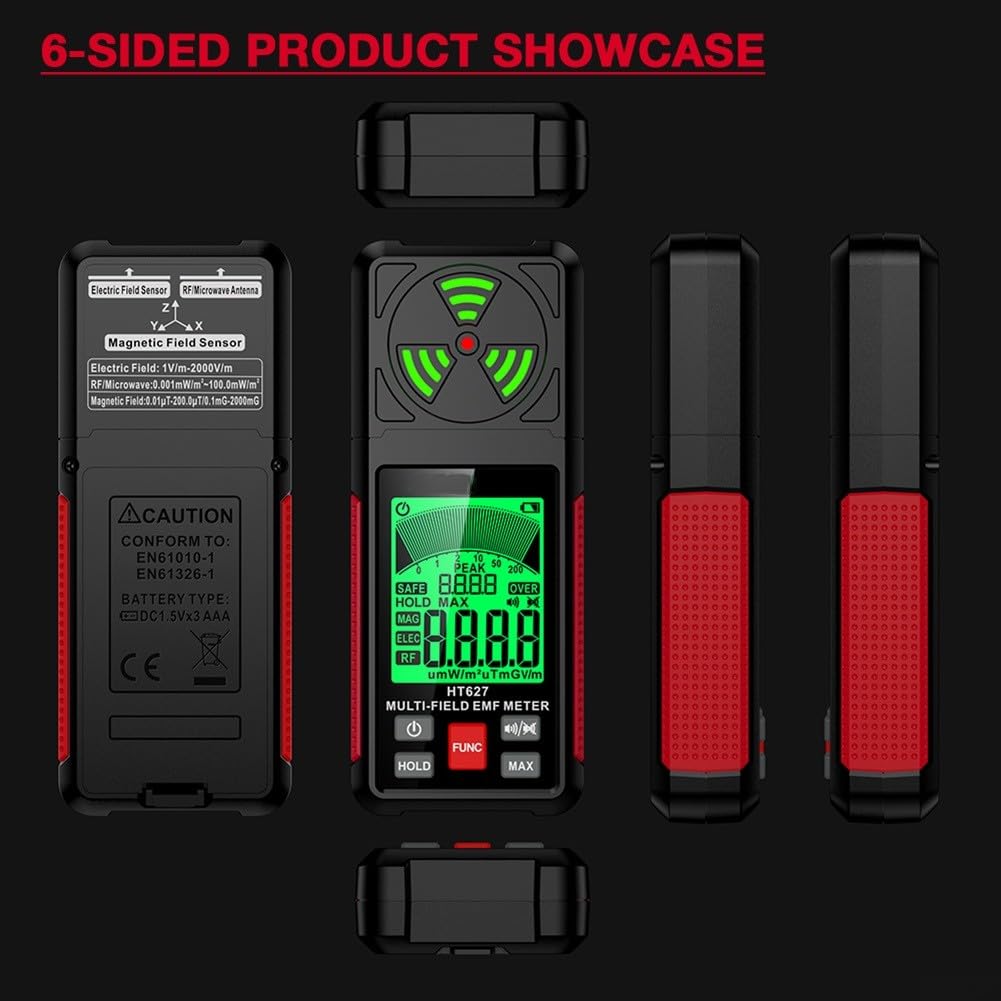 HT627 RadiationDetector Multi-Field EMF Meter Rilevatore di radiazioni elettromagnetiche