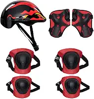 Zippy Toys Kit de Proteção Vermelho, 7 Peças, Recomendado Para Crianças Acima de 3 anos, Material de Ótima Qualidade e Durabilidade Perfeito para Recreação e Diversão Garantida