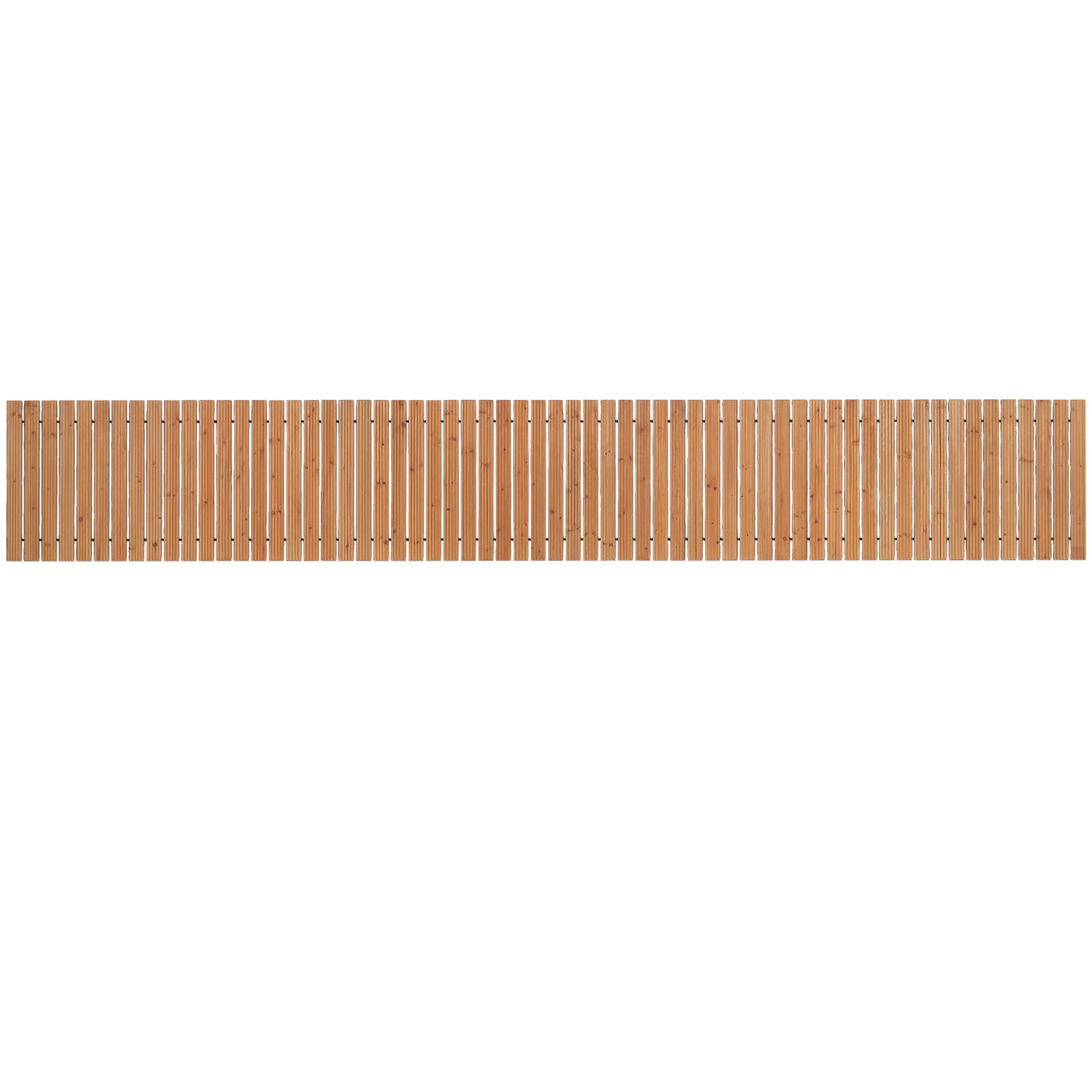 GYMAX Passerella da Giardino, Sentiero Arrotolabile in Legno di Abete da Esterno, Collegamento con Filo di Acciaio, Resistente Percorso Antiscivolo per Cortile e Terrazzo 367 x 55 x 1,5 cm (Naturale)