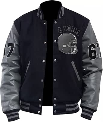 Suiting Style Mens Tom Hardy Venom 2 Baseball Bomber Varsity Wool and