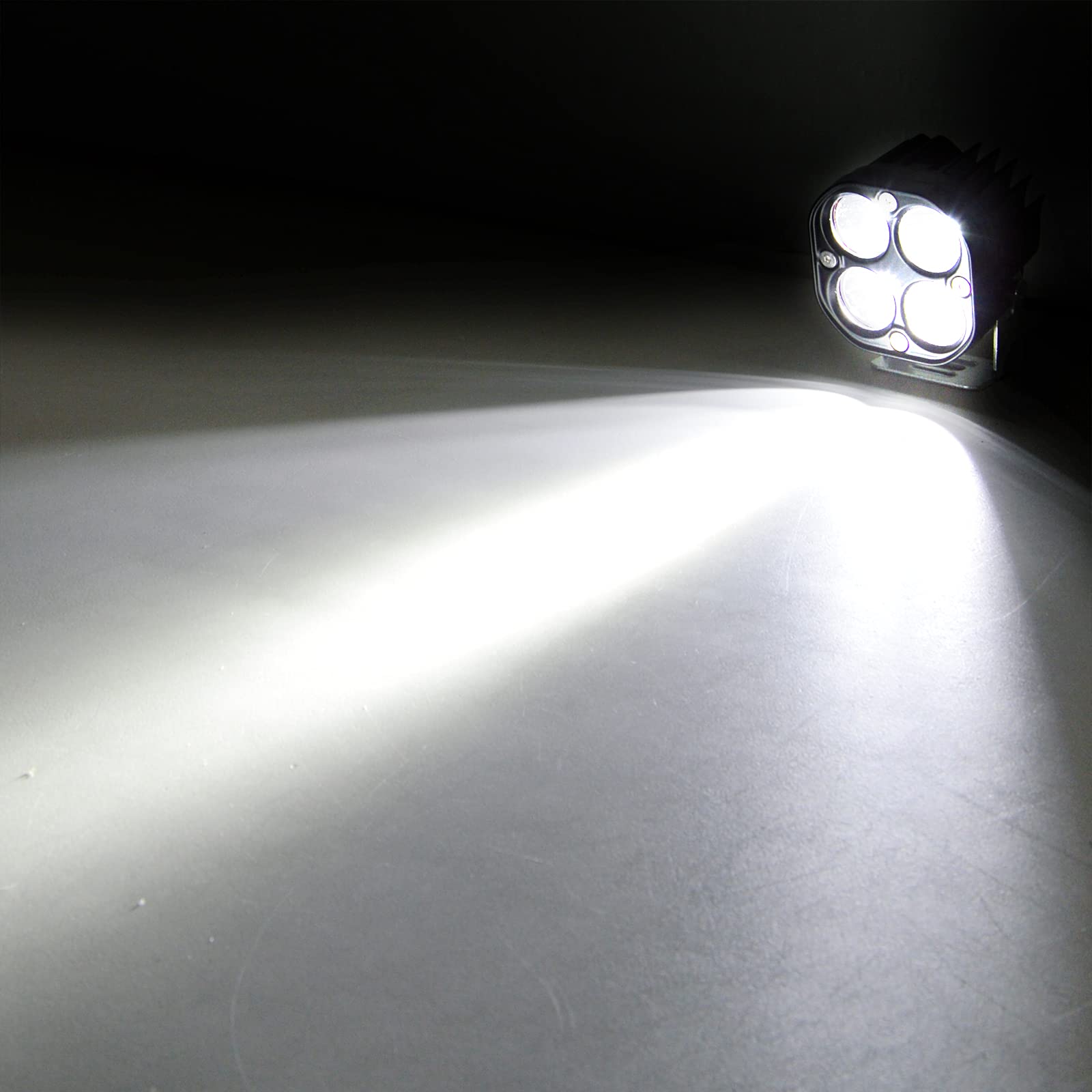 PICAA LED Work Light 2PCS 40W 3 Inch Flood Light 12V-24V 6000K White Tractor Fog Light for Car SUV UTV ATV Off-road Truck Boat