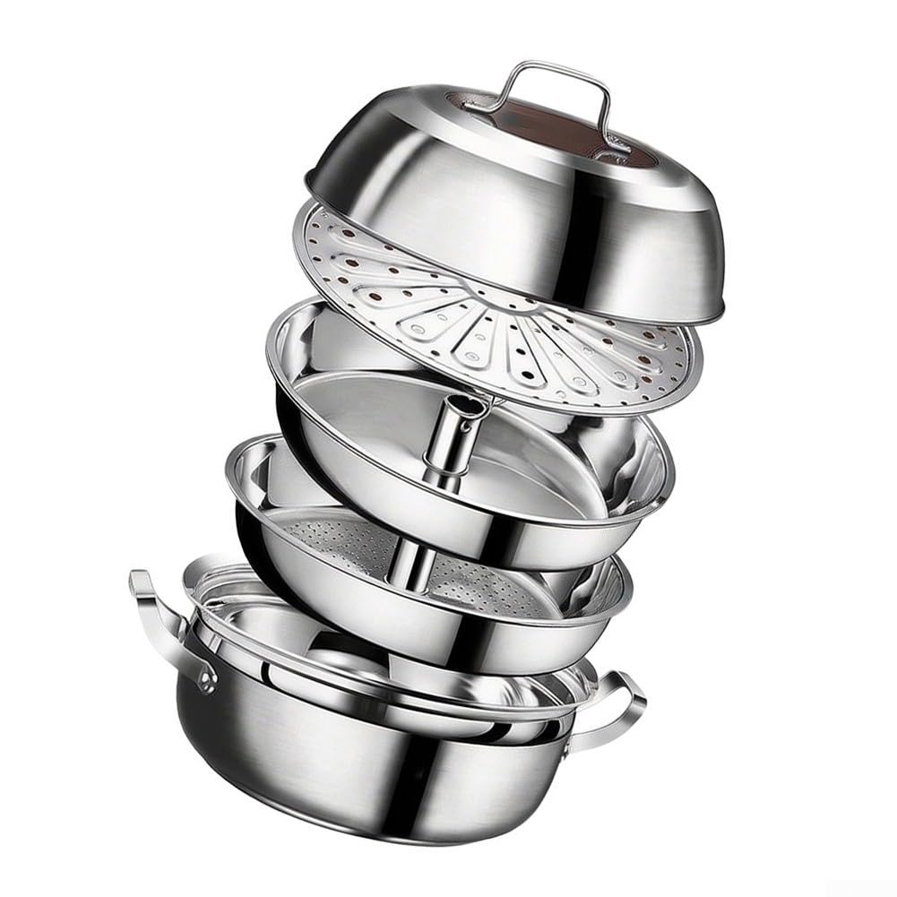 Marmite à Vapeur Acier 304 pour Fruits de Mer 30cm
