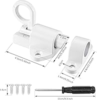 Vista 4 de 4 pestillos autobloqueantes, pestillo de puerta de resorte para valla de madera, pestillos automáticos de puerta resistentes de seguridad, cierre