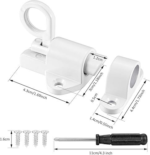 Miniatura 4 de 4 pestillos autobloqueantes, pestillo de puerta de resorte para valla de madera, pestillos automáticos de puerta resistentes de seguridad, cierre de