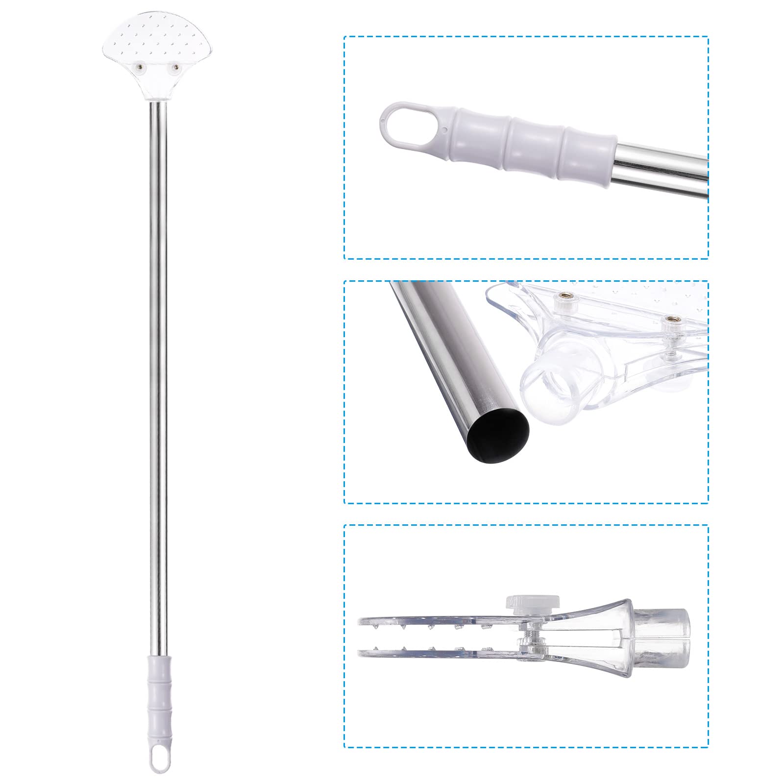 PATIKIL 32" Handheld Adjustable Sign Holder Airport Pick Up Sign Poster Holder Tour Guide Sign Holder Sign Stake Pole Stainless Steel