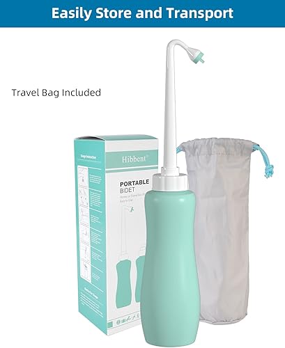 Miniatura 4 de Bidé portátil para inodoro, accesorio de bidé, piezas de bidé de viaje personal de mano de 22.0 fl oz, boquilla puntiaguda extra larga para parto,