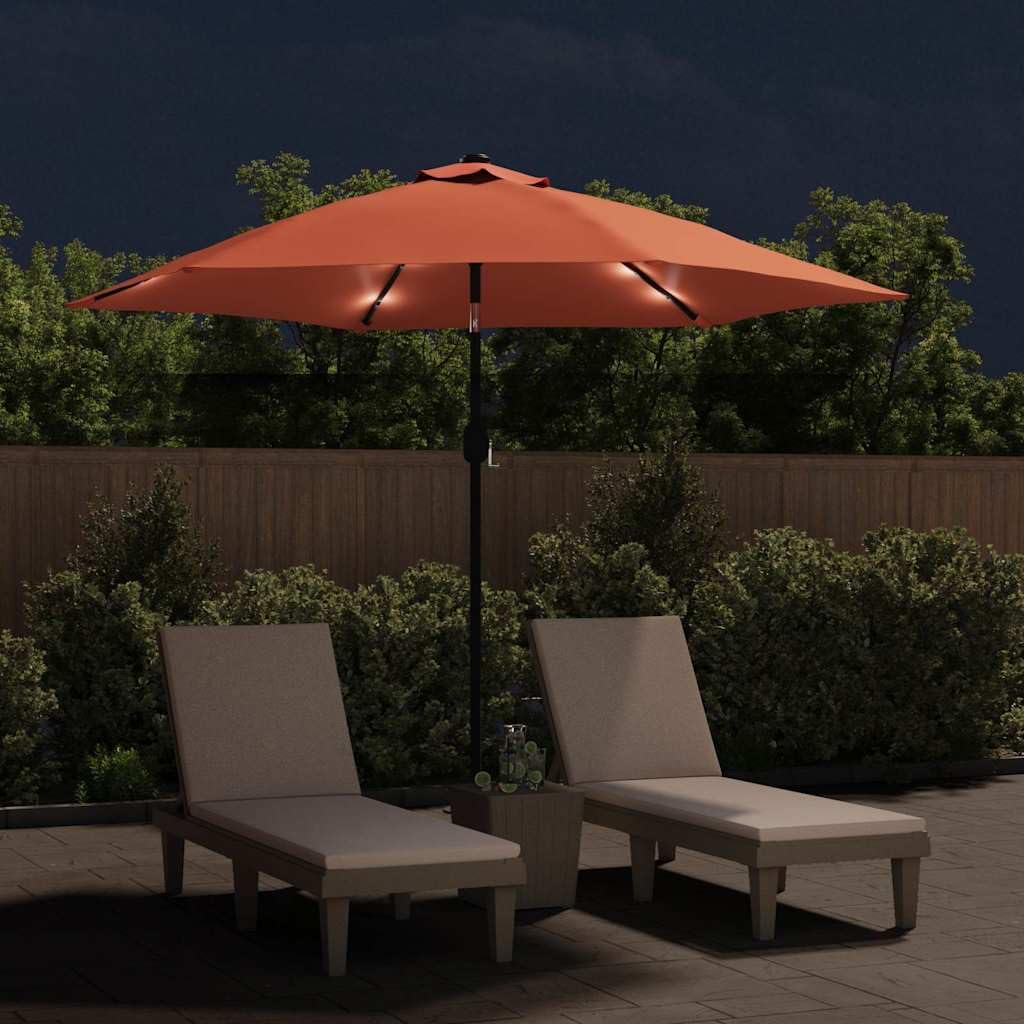 SYDE Parasol ogrodowy z diodami LED Taupe 300 cm