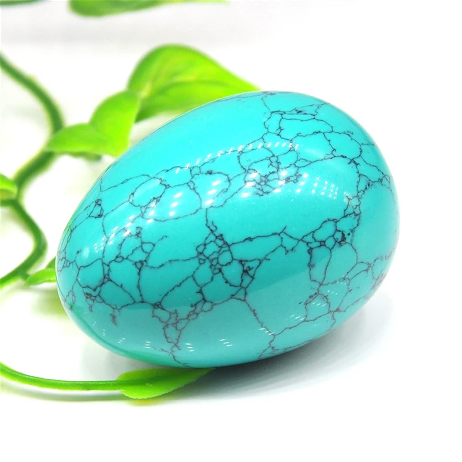 Amazon.com: AtkitS Natural Green Turquoise Egg Shaped Gemstones
