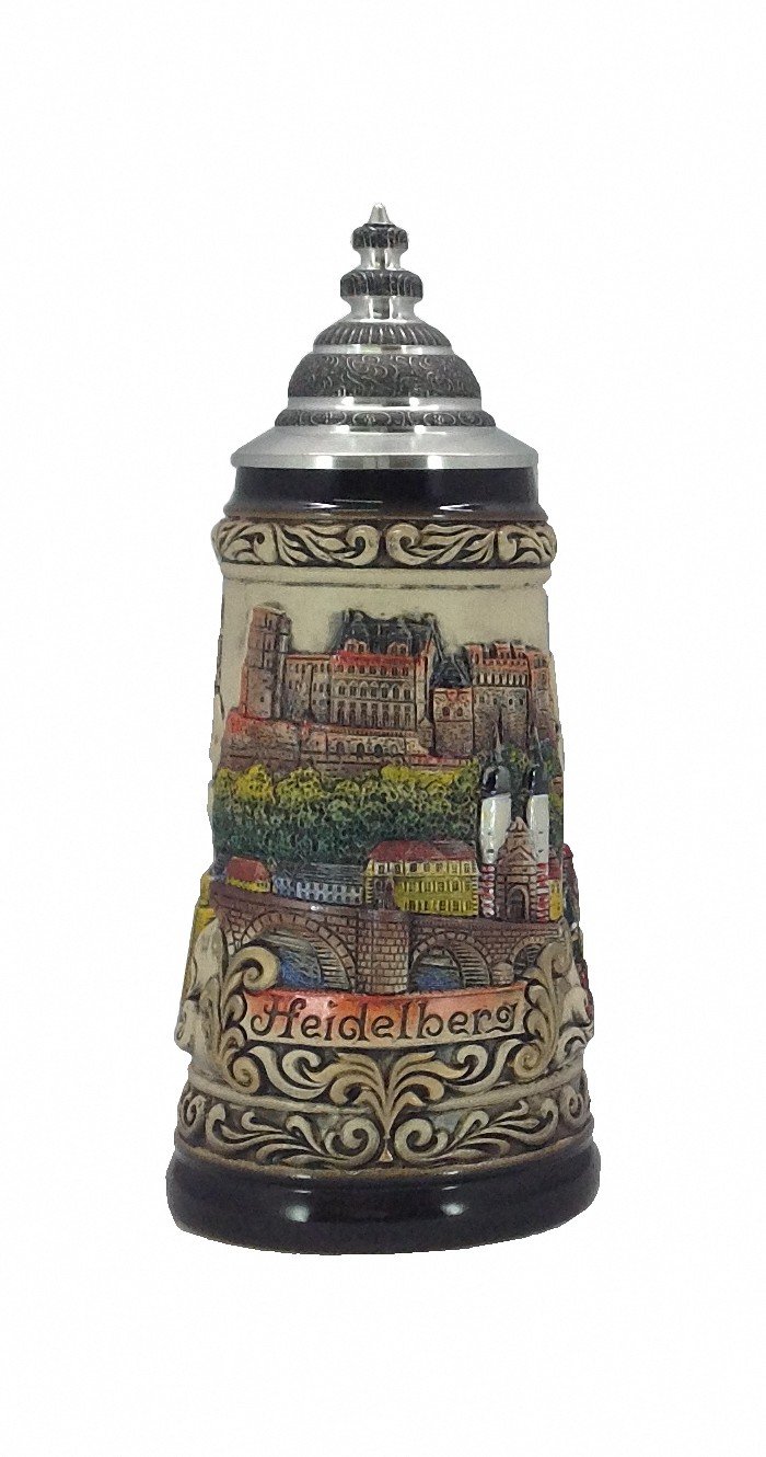 Zöller & Born Boccale da Birra tedesco Relief di Heidelberg 0,5 litri, con certificato