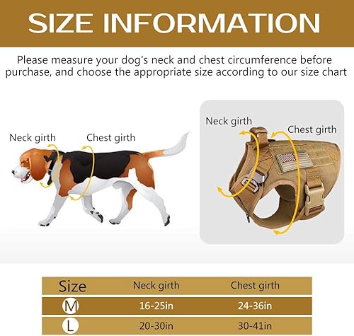 Miniatura 3 de Arnés para perros grandes sin tirones, arnés táctico ajustable para perro, chaleco militar, arnés de entrenamiento para perros grandes (camuflaje