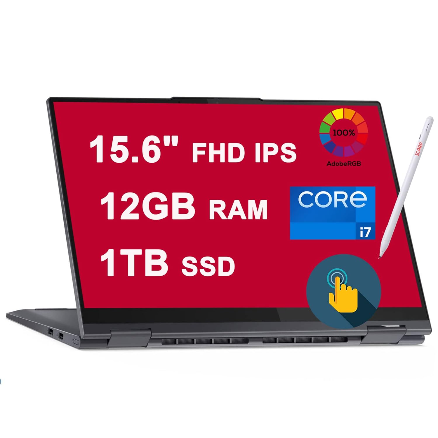 Lenovo Yoga 7i 2in1 15 Laptop 15.6" FHD IPS Touchscreen (100 SRGB, 300 nits) 11th Gen Intel