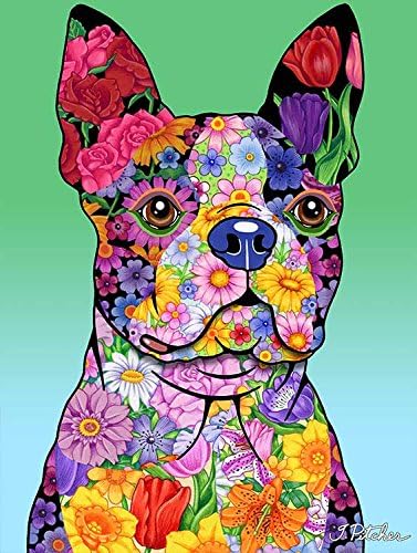 Best of Breed Boston Terrier Flowers Design House Flag