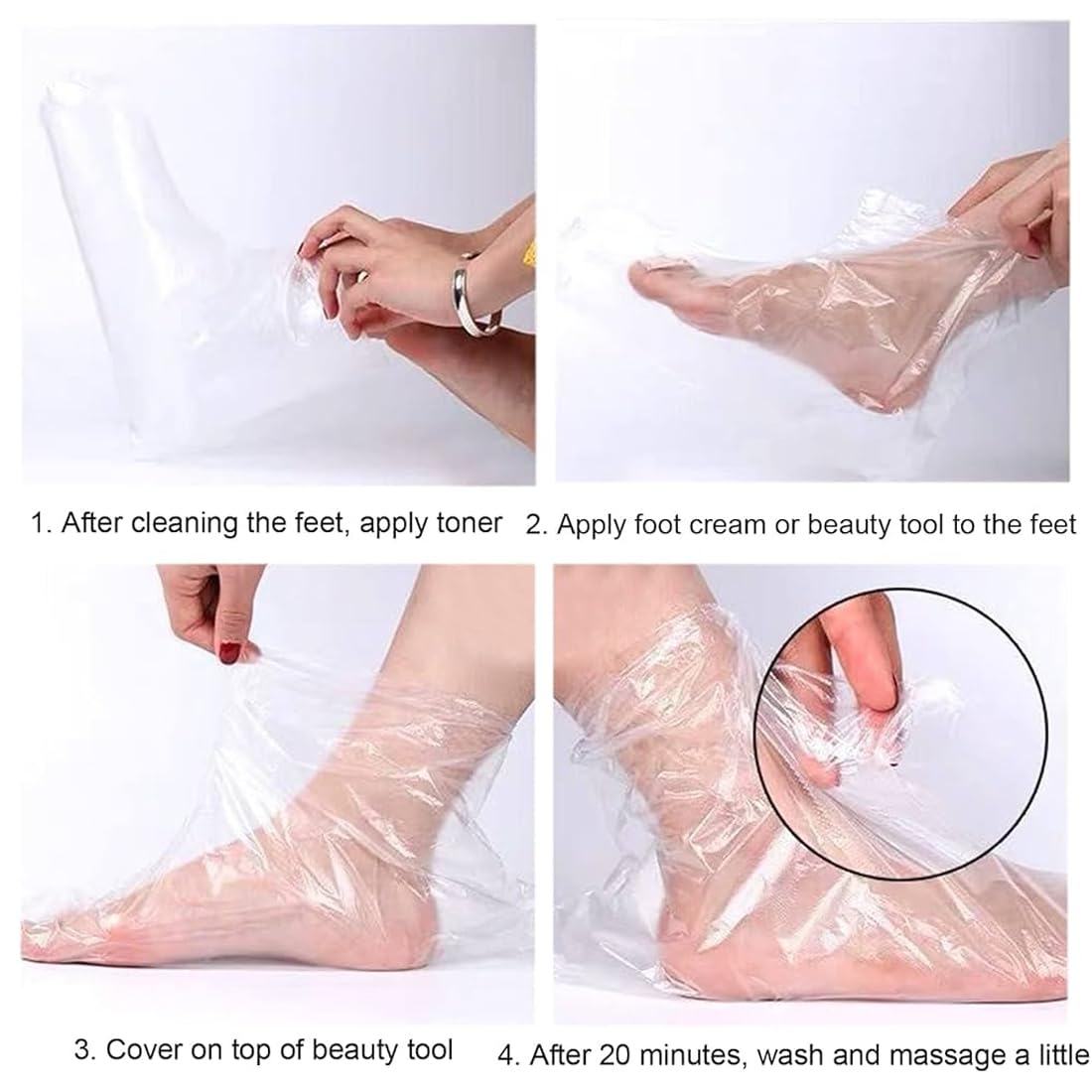 Forros de Baño de Cera para Pies Calcetines de Cubierta Térmica 200 Pcs