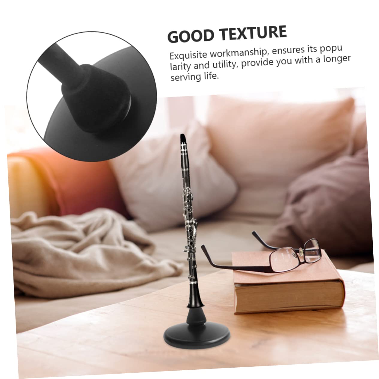 Toyvian Supporto Stabile Per Flauto e Clarinetto in Ferro Antiscivolo, Espositore Compatto e Robusto Per Strumenti a Fiato, Facile Da Trasportare e Installare Per Studenti e Musicisti