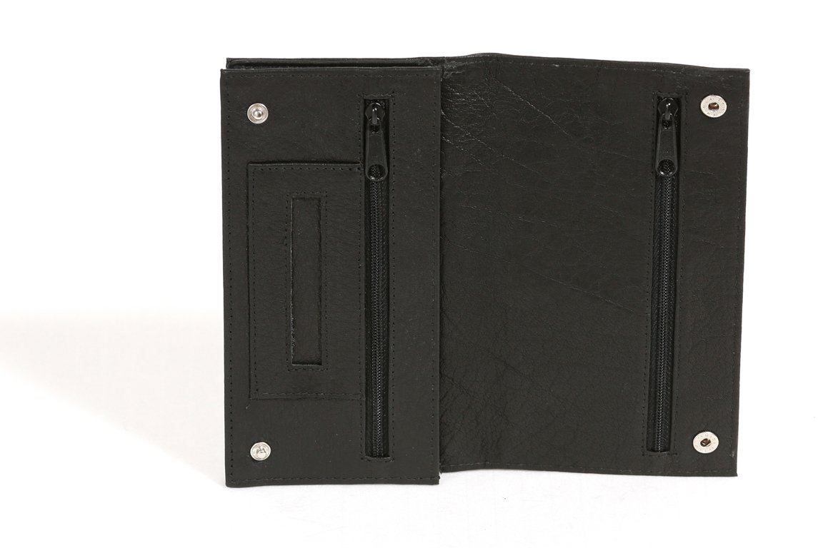 Borsa del tabacco Portasigarette portatabacco LEAS, Vera Pelle, nero - LEAS Special Edition