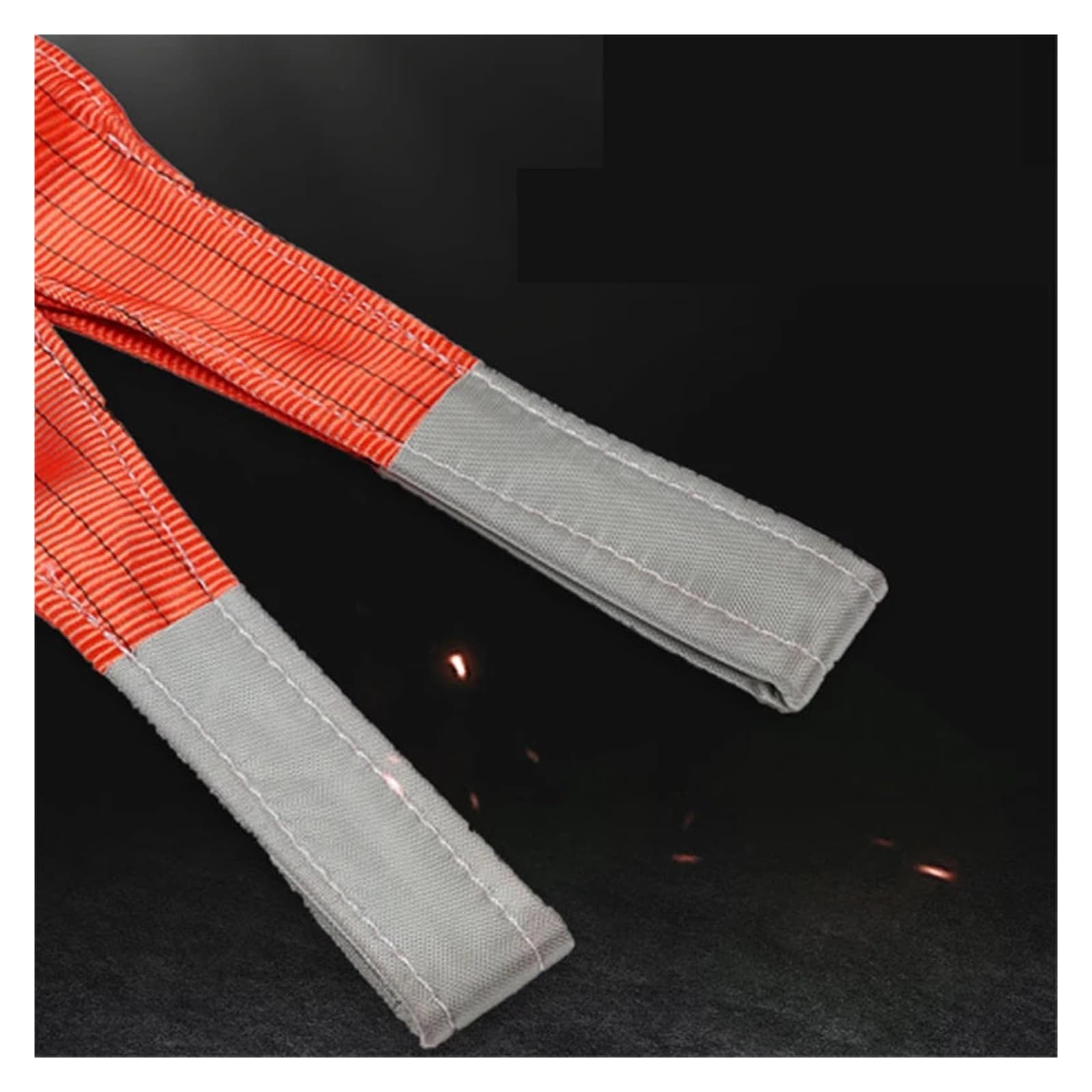Ancho 125 mm Nylon Plano Grúa Eslinga de elevación Industrial Plegado Elevación Remolque Cuerda Correa Correa WLL Peso 5 toneladas Longitud 1~12 m