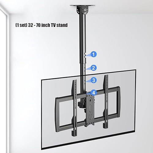 Miniatura 7 de Heavy Duty Adjustable TVs Wall Mount for 32-70 Inch Flat Screens Easy Installation Cable Organiser Included Quick Install Metal Bracket