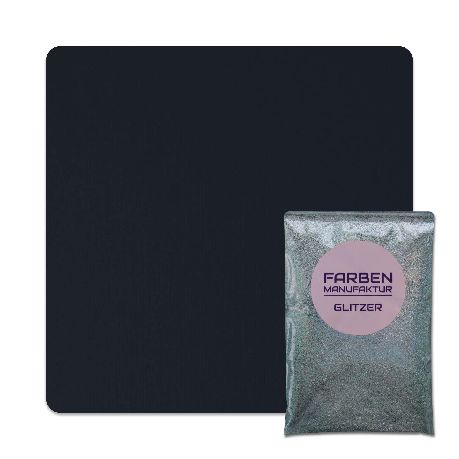 Peinture à paillettes en latex - Peinture à émulsion pour mur intérieur - 5 l - Noir - Paillettes holographiques