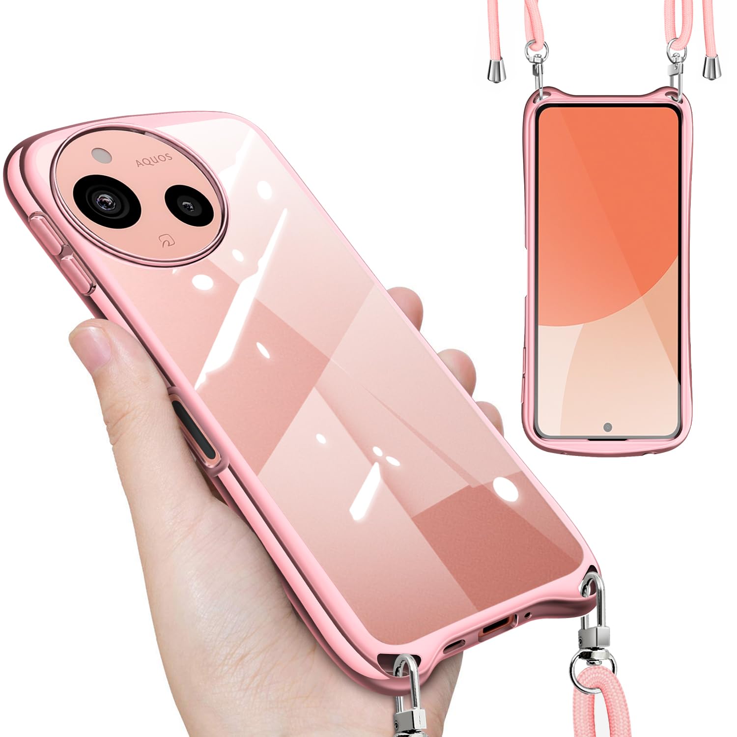 Amazon.co.jp: AQUOS sense9 SHG14 ケース クリア ショルダー  