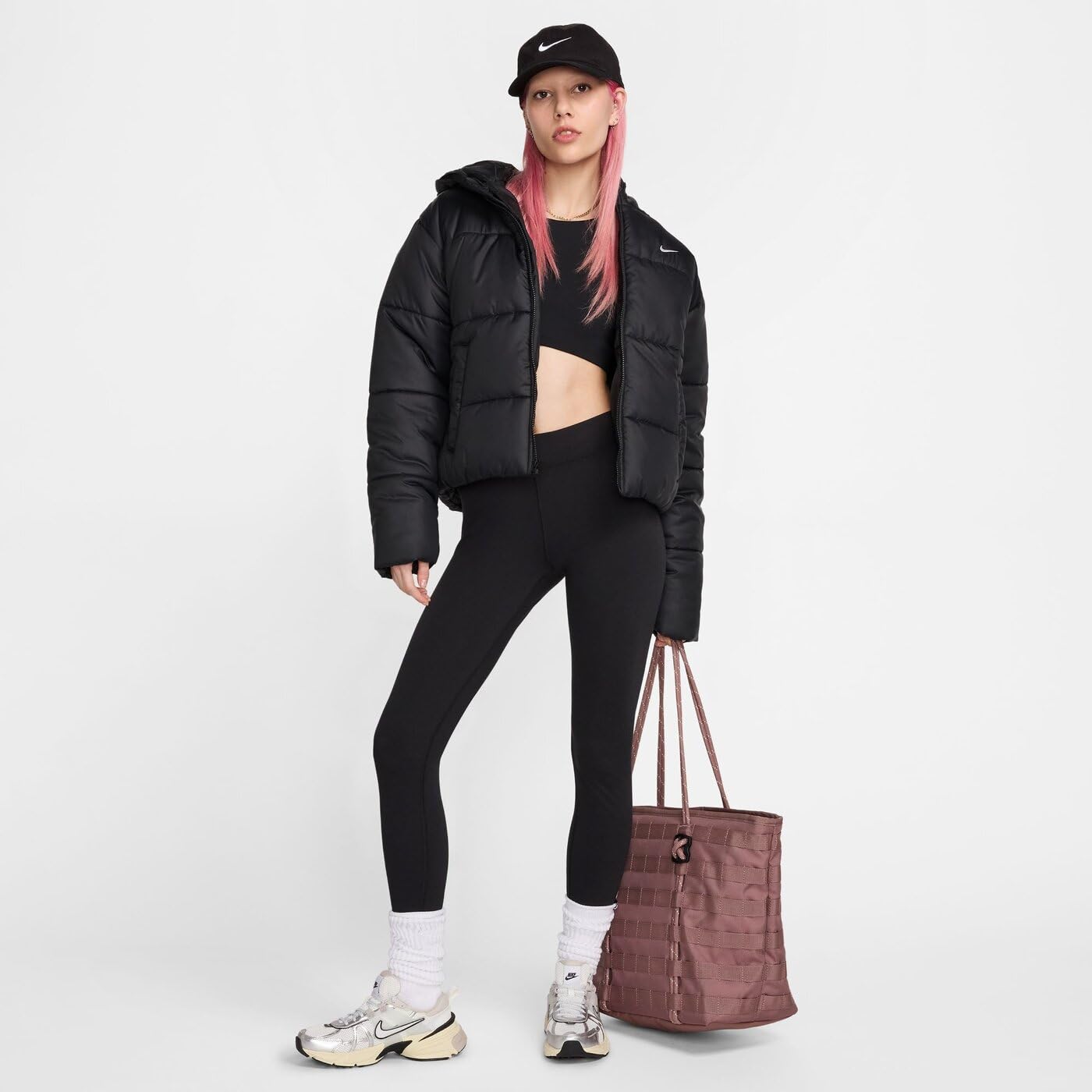 Nike Sportswear Classic Puffer Lockere Therma-FIT Jacke mit Kapuze für Damen, FZ5899