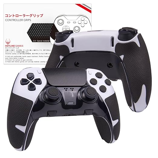 Jeux essentiels pour les acheteurs de PlayStation 5 8 61iBQfYmGUL. SX522 HOTLINEGAMES Controller Grips Compatible with PS5 Dualsense Edge, PlayStation 5 Controller Accessories, Skin Kit, Anti-Slip Grip Tape, Sweat-Absorbent, Easy to Apply (Handle Grips+Buttons+Triggers)