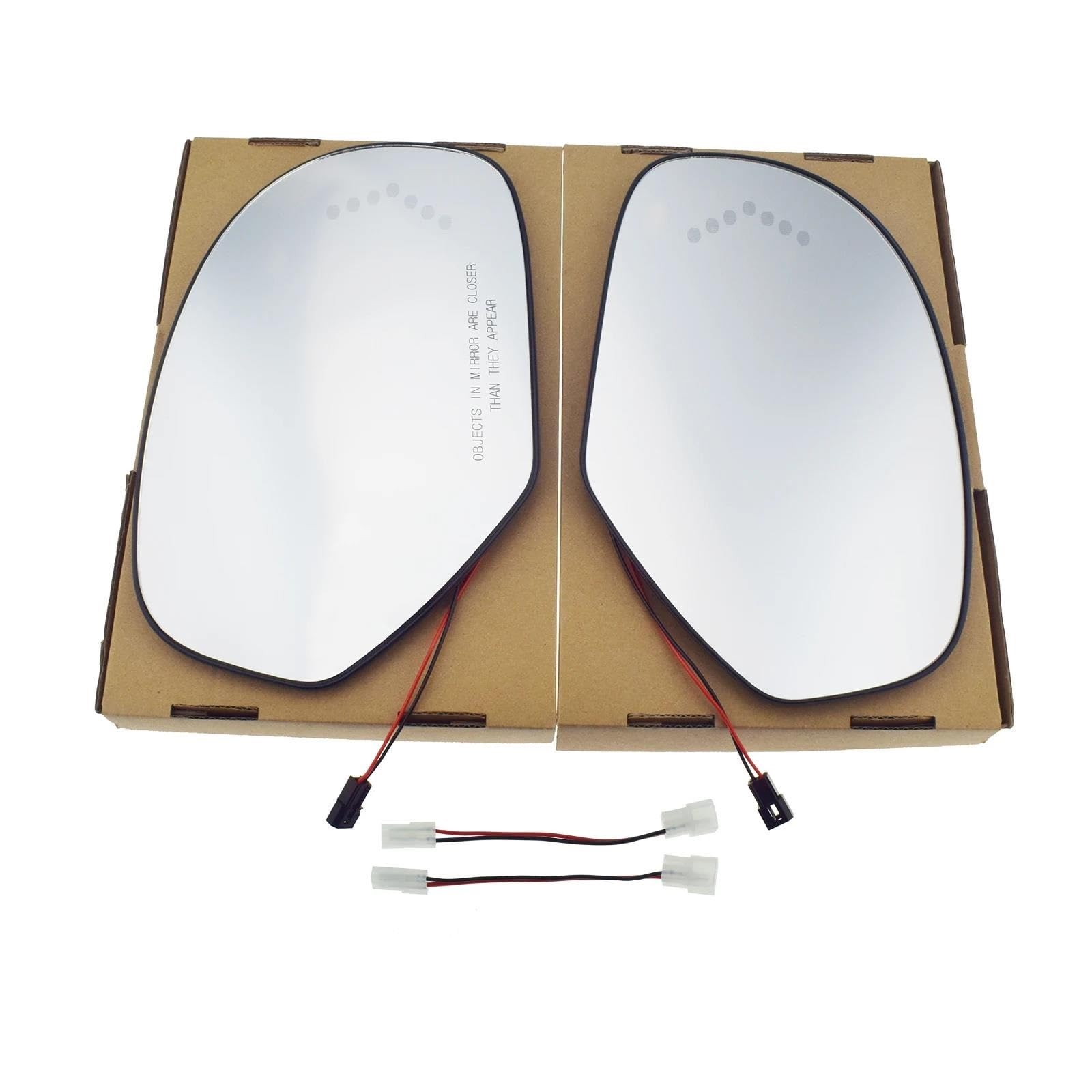 DZSHONGXINSM Replacment Mirror Glass For Cadillac For Escalade 2007 2008 2009-2014 15874992 GM1324138 15886196 GM1325138 Left/Right Mirror Glass Heated Wing Mirror Glass(Onecolor)