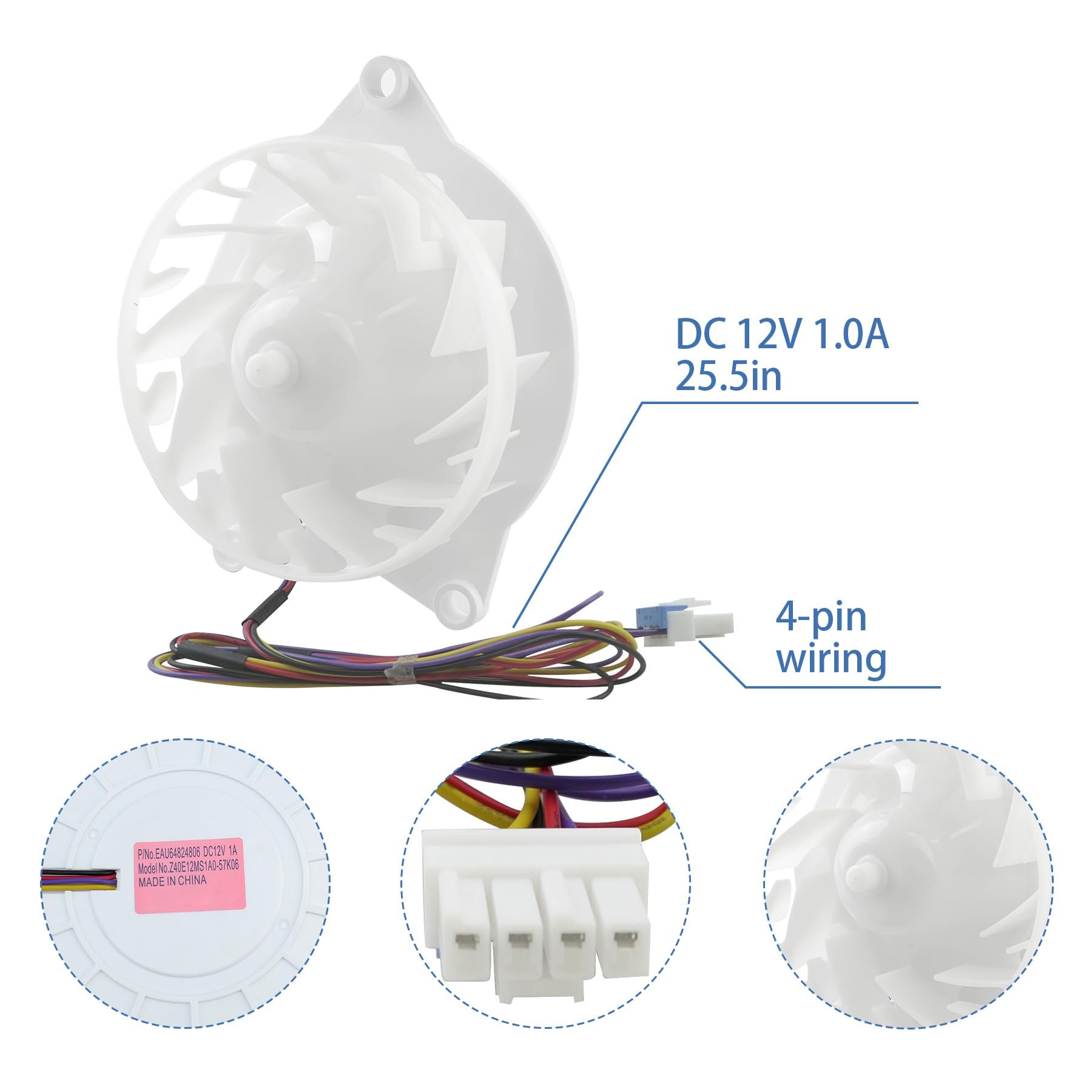 Amazon.com: EAU64824806 Refrigerator Evaporator Fan Motor Fit for 